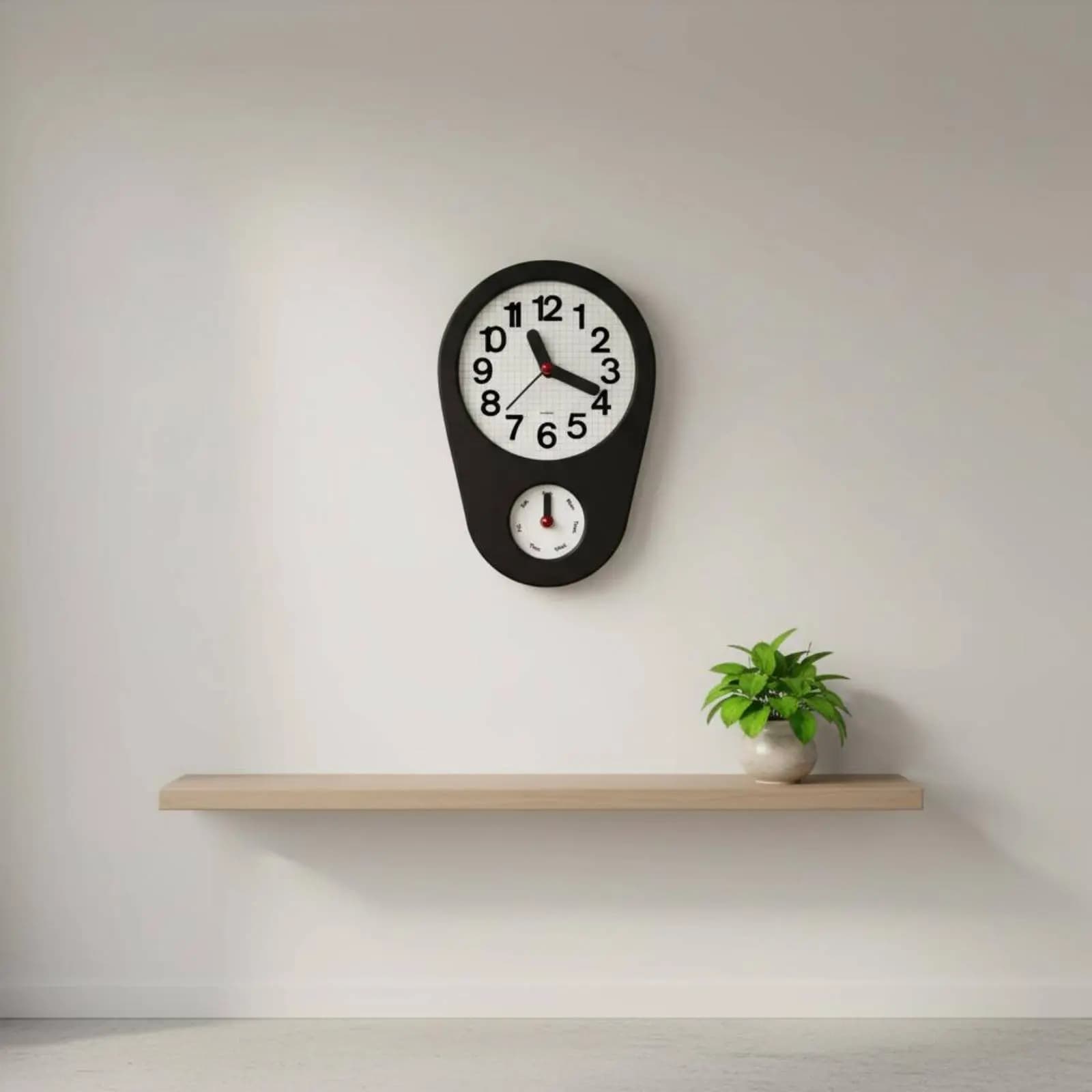 Weekday Wall Timepiece Minimalist Home Decor House Decoration Easy to Install for Living Room