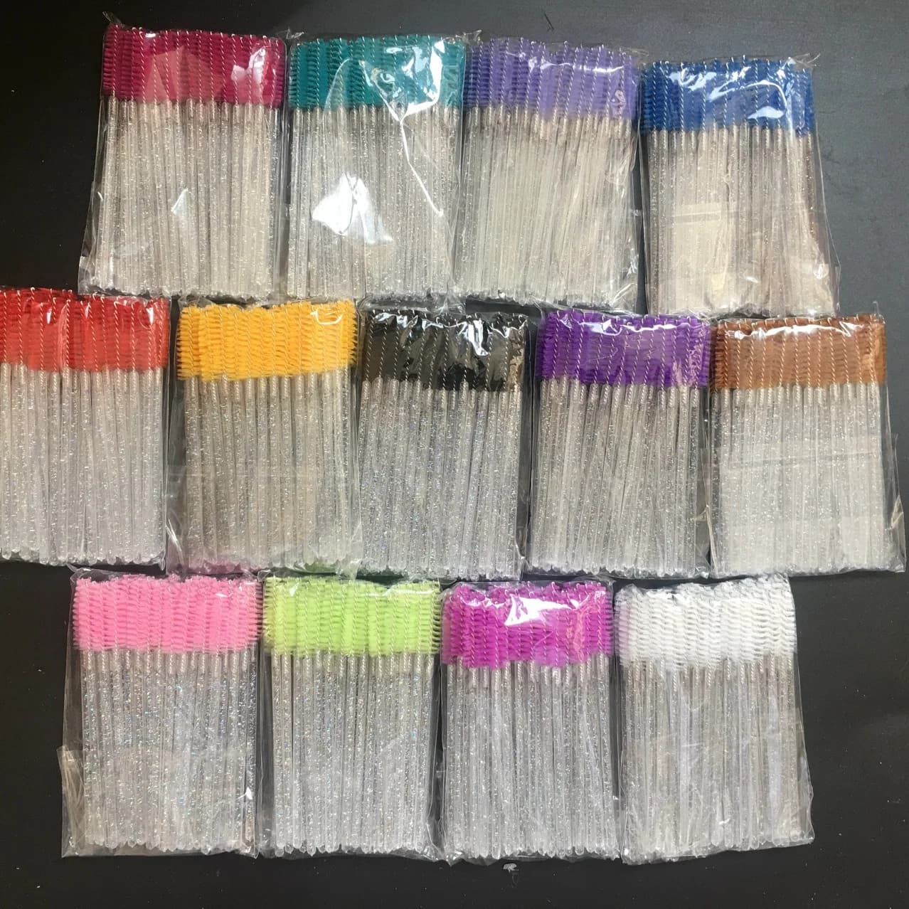 1000 Piece Crystal Cleaning Brush Eyelashes Mascara Brush for Eyelash Extension Spoolie