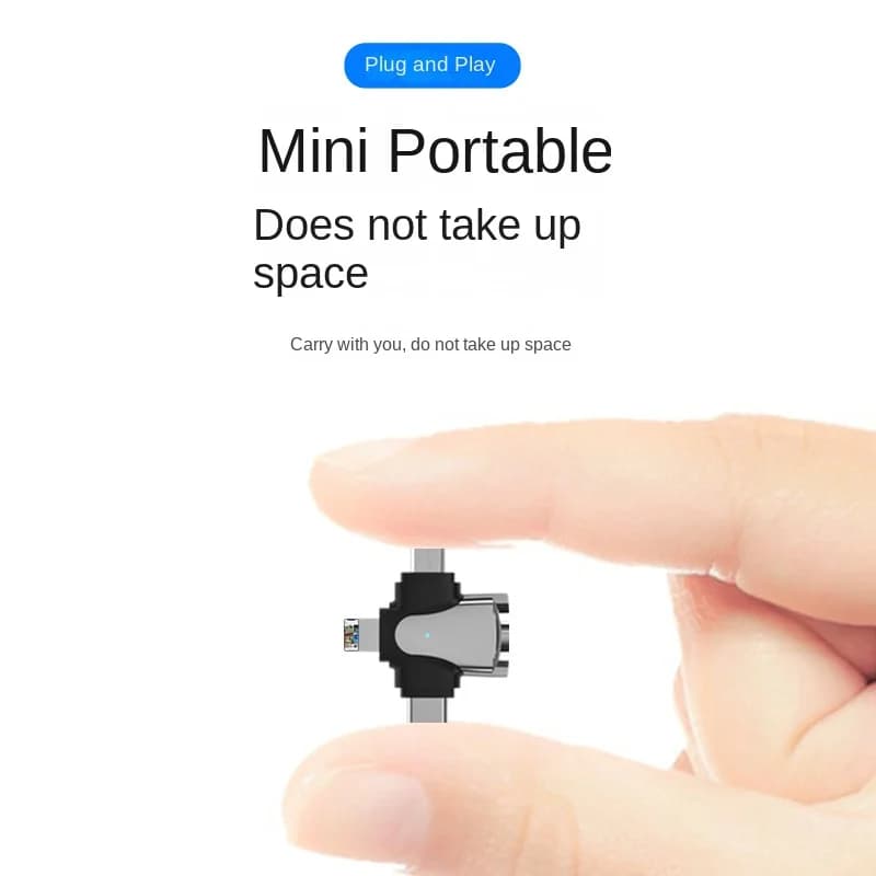 Adattatore OTG 3 in 1 convertitore da USB3.0 a Micro USB/tipo C/Lightning per iphone Xiaomi Samsung Mouse Keyboard U Flash drive