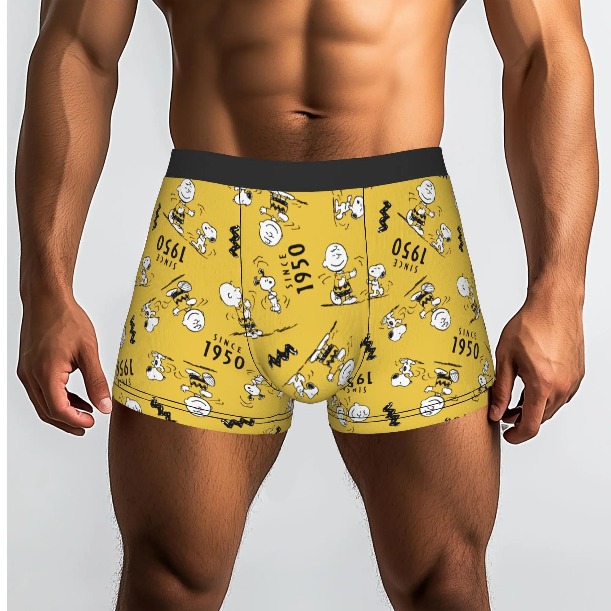 Custom S-snoopies Dog Underwear Men Breathable Anime Manga Boxer Briefs Shorts Panties Soft Underpants For Male