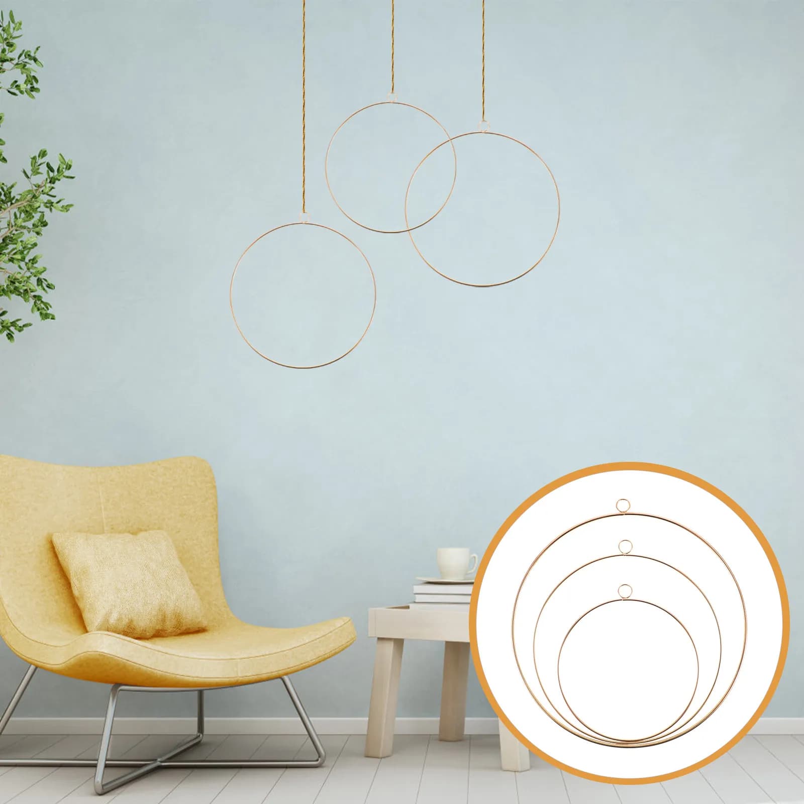 3pcs Rings for Floral Hoops Dream Catcher Floral Wreath Macrame Rings Metal Hoops For Crafts Crafts Hanging Wall Decor