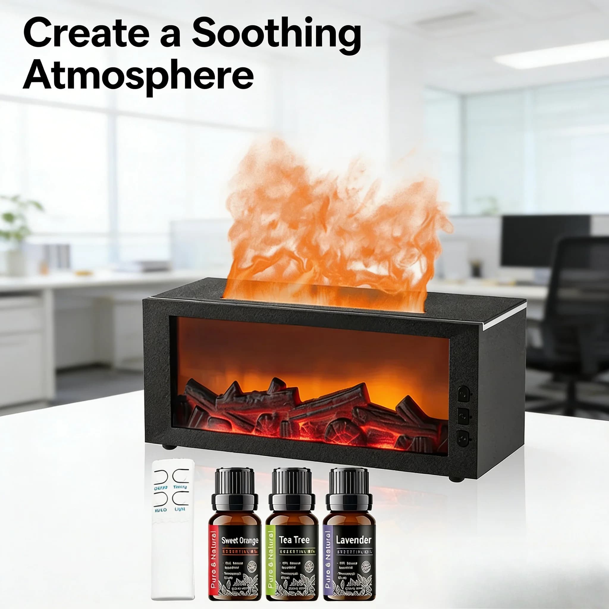 Diffusore di Oli Essenziali con Luce Notturna, Umidificatore e Deodorante per Casa e Ufficio