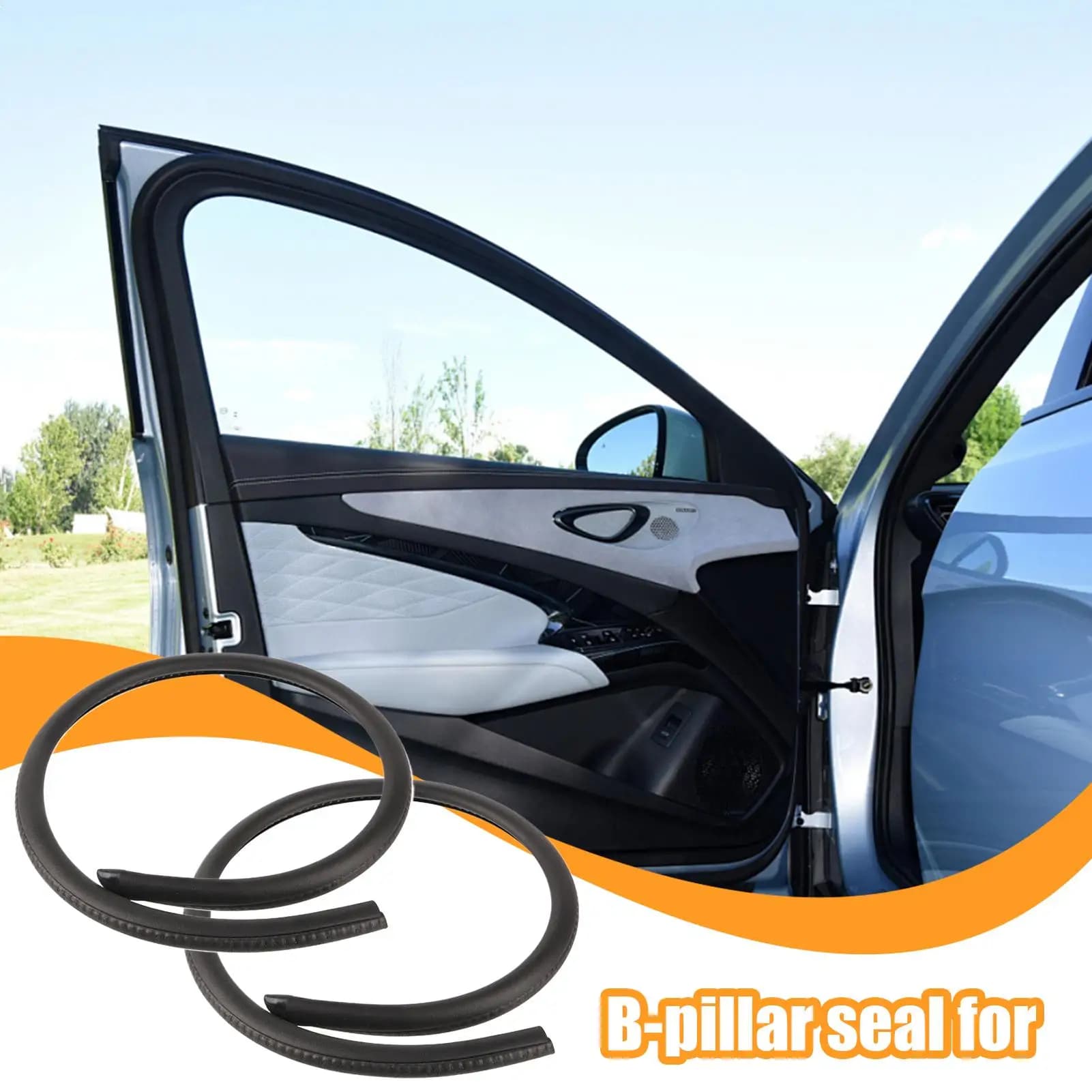 Guarnizioni in gomma per bordi portiera auto, strisce sigillanti per montante B, protezione antirumore e antivento per accessori sigillanti per portiere e bagagliaio auto