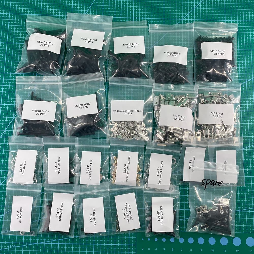 Stampante 3D V2.4 R2 Progetto FAI DA TE Elementi di Fissaggio Viti Dadi Kit Completo Voron 2.4 Viti Della Stampante 3D Kit Completo Per parti Voron V2.4