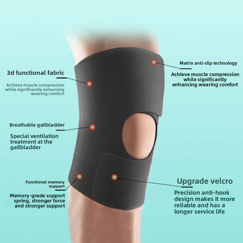 Ginocchiera sportiva estiva sottile: supporto per ginocchio antiscivolo per la stabilizzazione della protezione del menisco e supporto articolare nelle stanze AC/correre