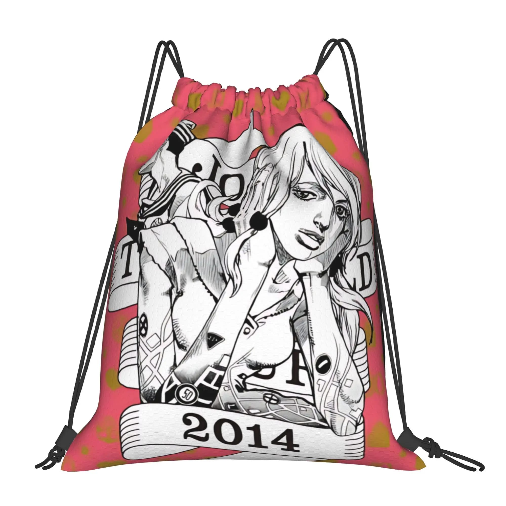 Borsa da viaggio Jojo's Bizarre Adventure World Kawaii con coulisse, per palestra, scarpe, vestiti, zaino portatile per adolescenti