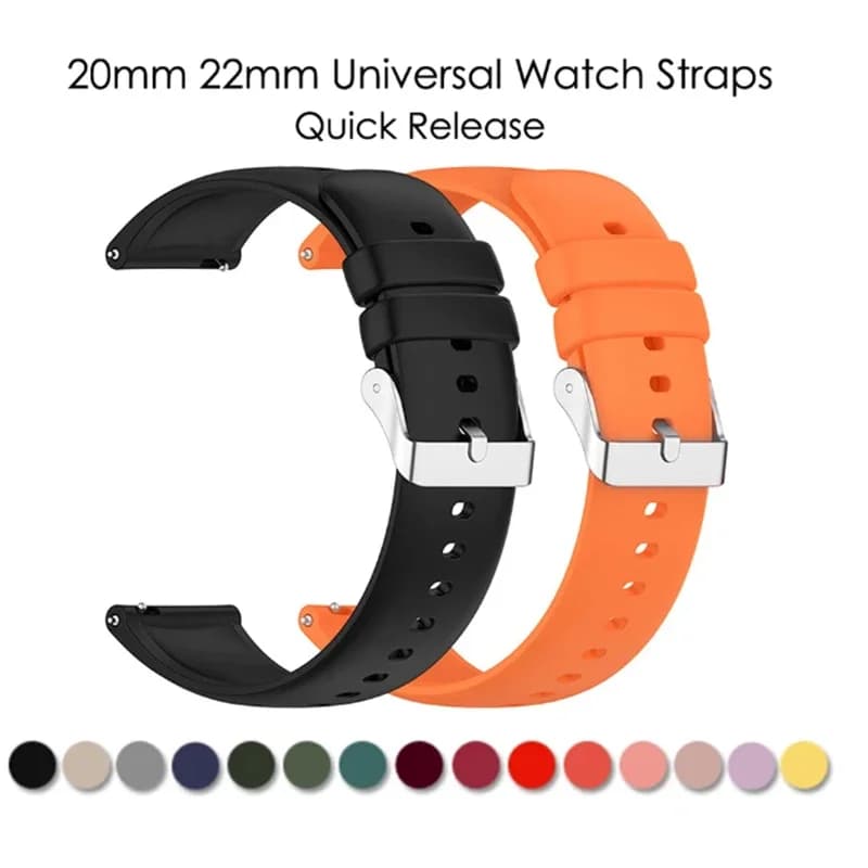 Vendita calda 20MM 22MM cinturino per orologio in silicone 20/22mm cinturino universale per orologio da polso per P22 Smartwatch e altri orologi braccialetto