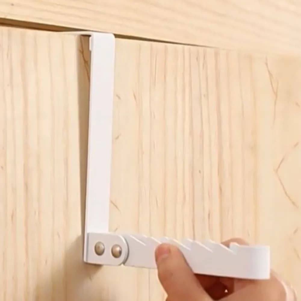 Home Storage Wall Mounted Over-the-Door Hook Foldable Space Saving Drying Rack Multi-Purpose Heavy Load Clothes Hanger Bathroom
