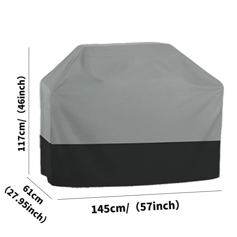 210T Oxford Cloth Outdoor BBQ Cover Waterproof Oven Cover Garden Protective Cover UV Resistant Heavy Duty Carbon Grill Cover