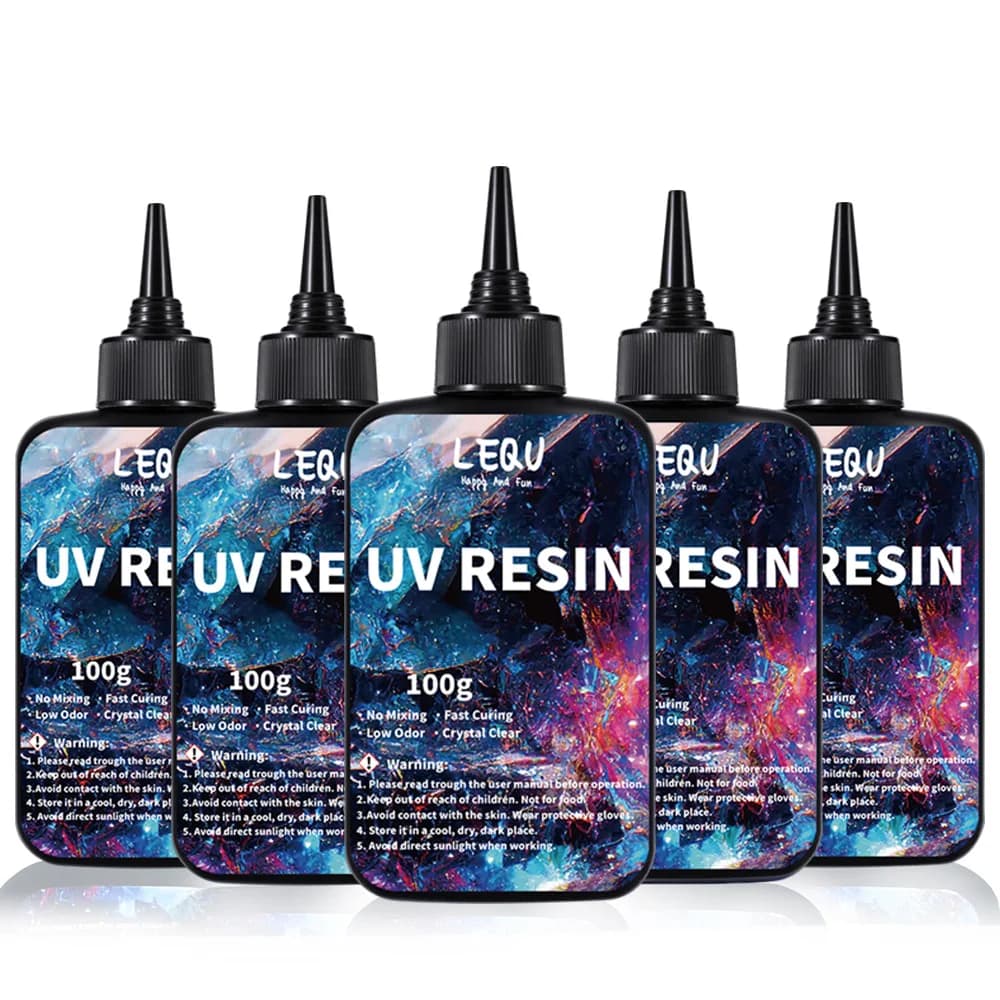 100 g transparent, hard, up-to-date UV resin, crystalline epoxy resin, precipice UV curative resin for the creation of handcrafted jewelry