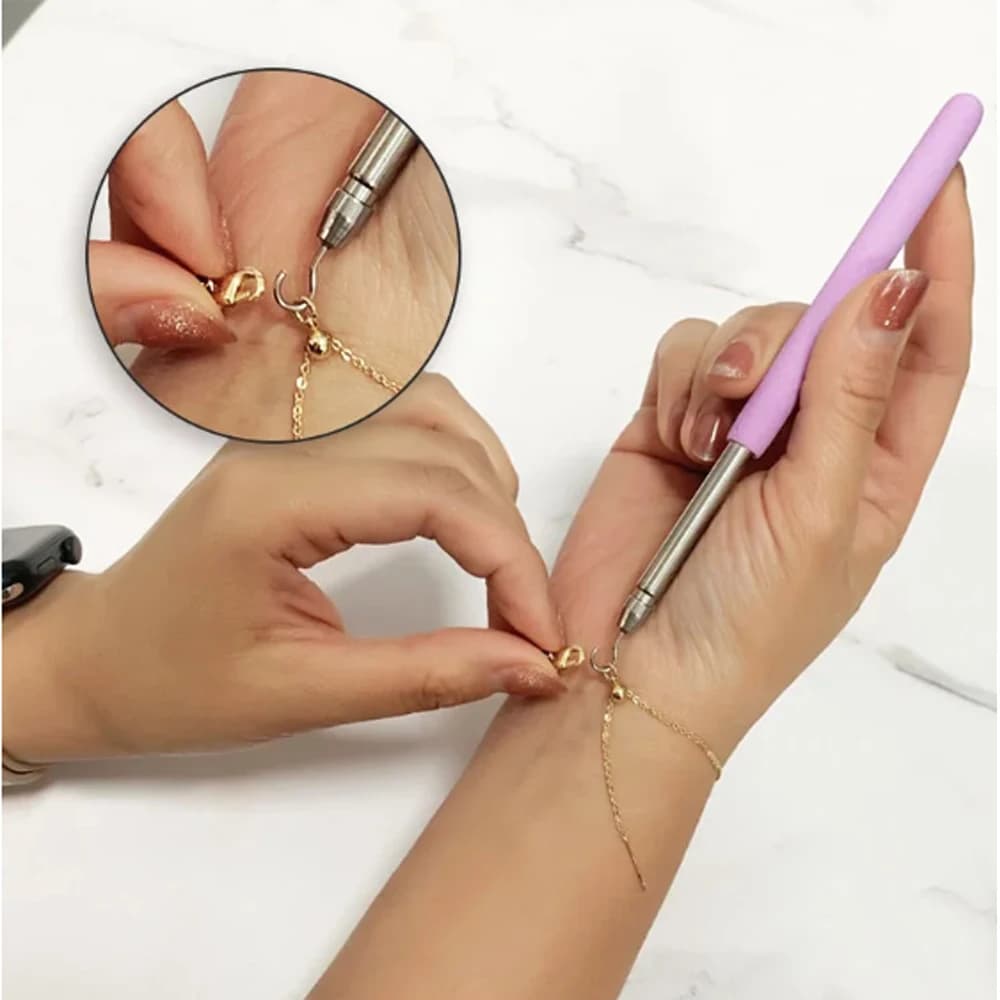 1 PCS Tool Hook for Jewelry Bracelet&Necklaces Helper Tool-Quick Clasp Fastening&Unfastening Accessory for Jewelry