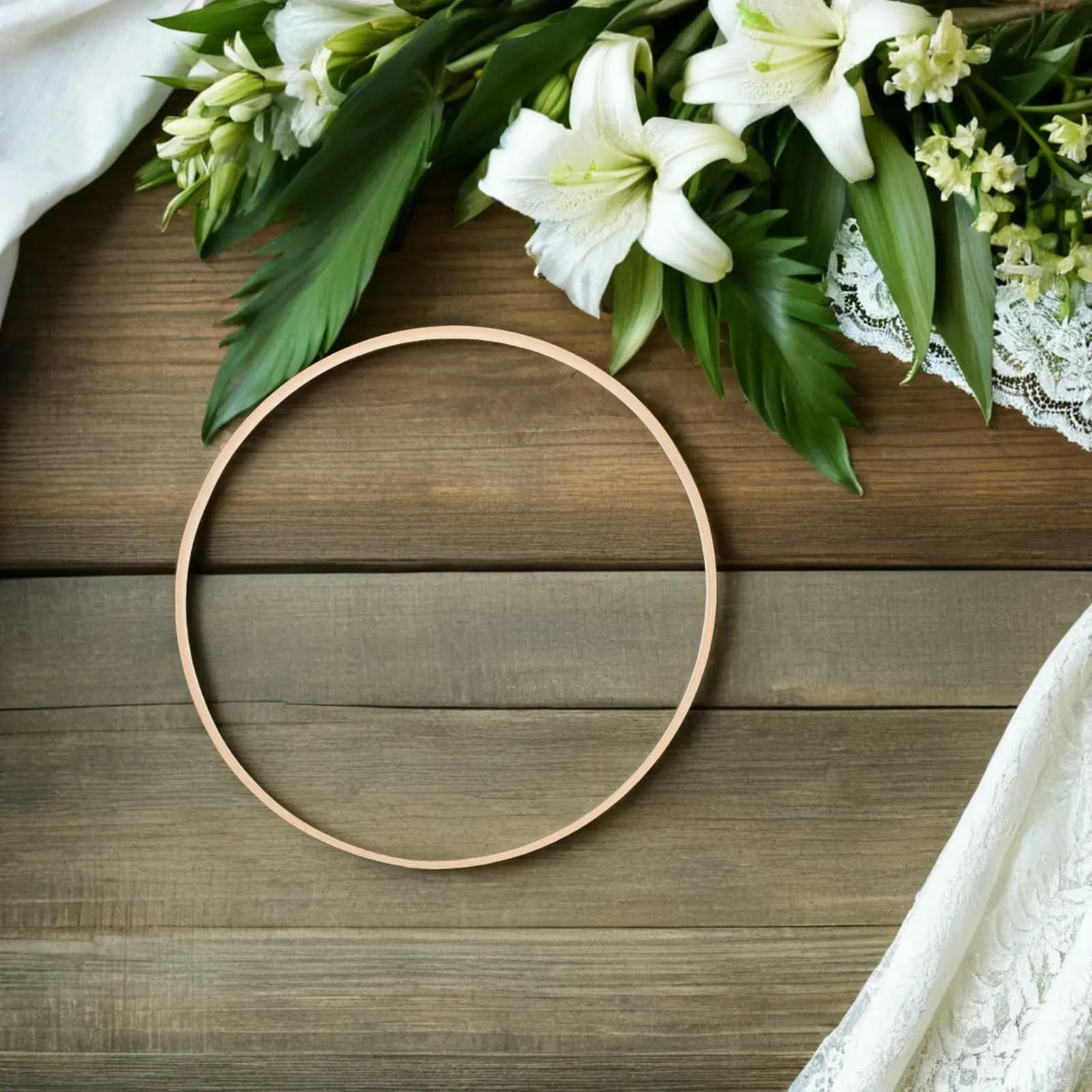 10Pcs 30Cm Wood Crafting Hoops Bamboo Floral Wreath Forms DIY Wreath Circle Decor Wall Hanging Hoop Dreamcatcher Supplies Boho