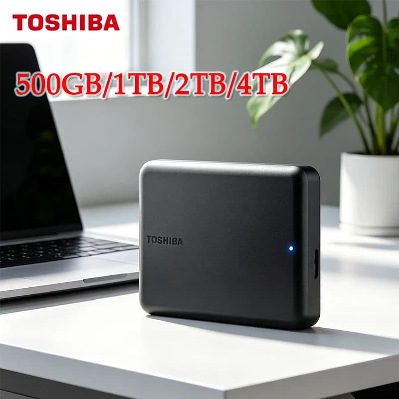 New A5 Series Small Black Portable Hard Drive High-Speed USB 3.2 Gen1 For Toshiba 500GB/1TB/2TB/4TB Compatible With Mac