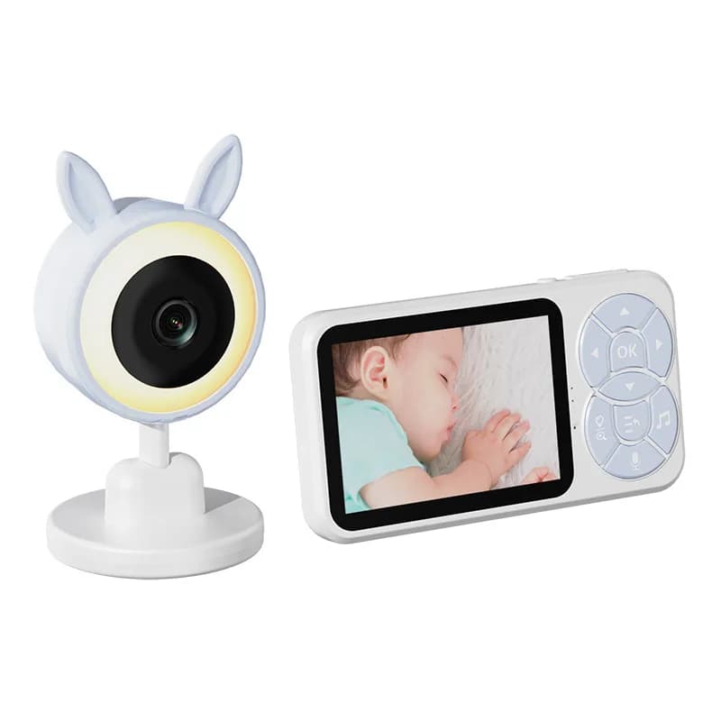 Baby Monitor Wireless da 3,5 Pollici con Rilevamento del Pianto del Bambino, Visione Notturna e Interfono