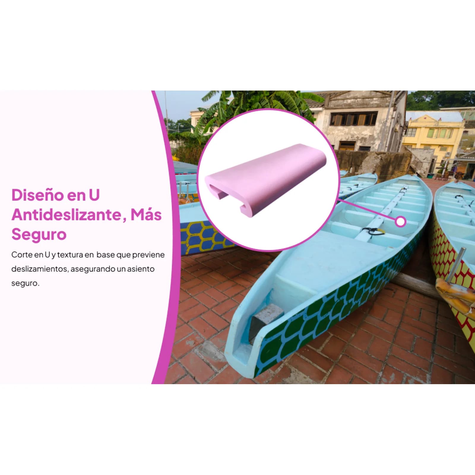 Sedile per pagaia per barca in EVA impermeabile Comodo cuscino per assorbimento degli urti per candeggiatori all'aperto per canoa da kayak