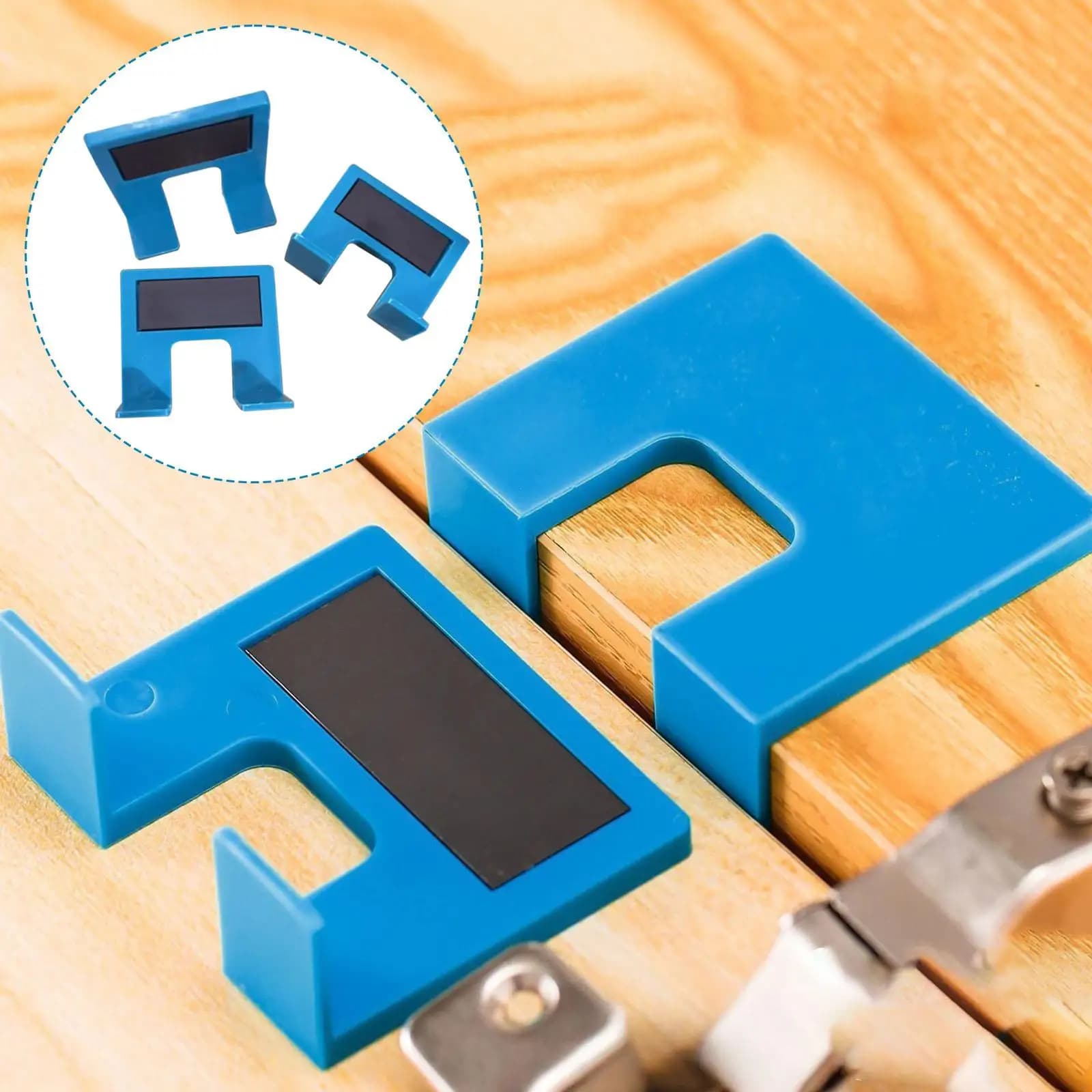 Cabinet Hinge Installation Auxiliary Tool PP Material Strong Hold Fixing Plate Set for Wardrobe Dressing Table Shelf