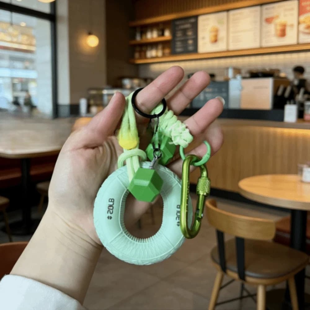 Portable Silicone Fidget Soft Silicone Lightweight Mini Kettlebell Screw Lock Carabiner Skin-Friendly Hand Grip Ring Work