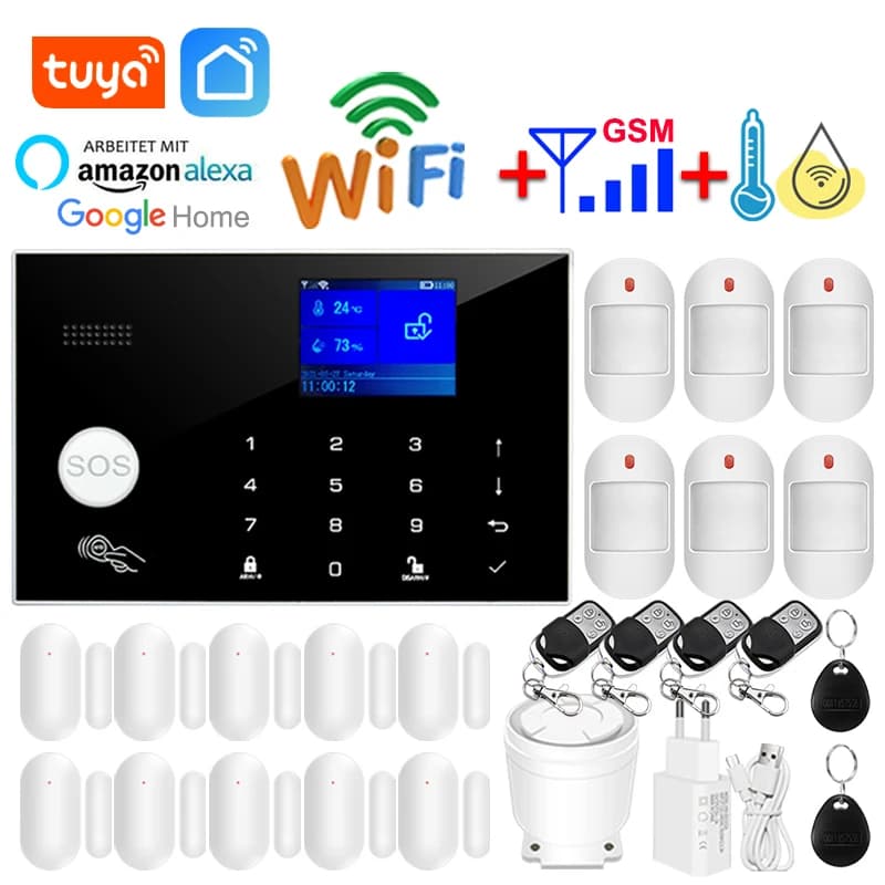 Tuya WiFi GSM Home Anti-theft Security Alarm System Family Gift for Mother Father for Girlfriend for Grand Parents
