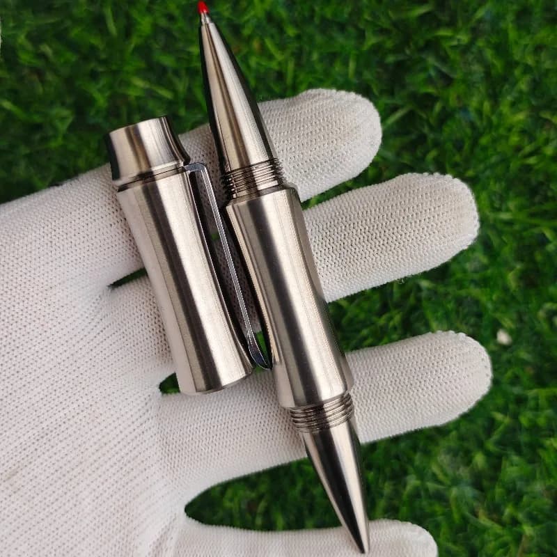High Quality Tc17 Titanium Alloy Single Ballpoint Pen Ultra Hard Material Jinhao Bamboo fountain pen F Pens with 0.5 mm long knife pen