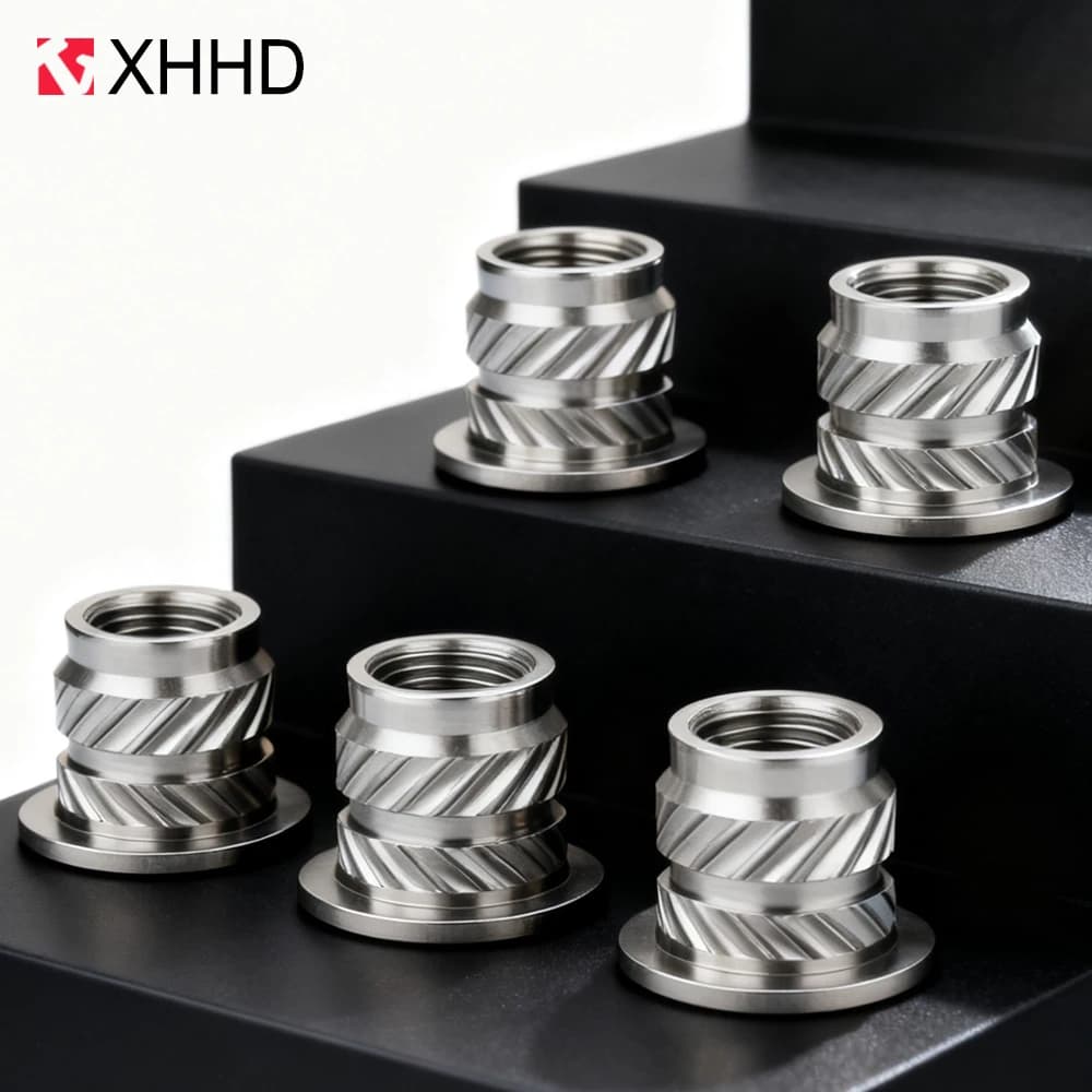 10/20/50pcs Stainless Steel Flange Heat Insert Nuts M2 M2.5 Ultrasonic Welding Nuts Threaded Inserts Nut 3D Print Heat Melt Nut