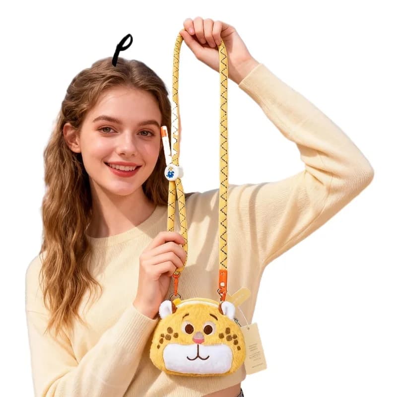 Disney Zootopia Anime Cartoon carino Clawhauser peluche bambola portamonete creativo Kawaii unisex mini borsa a tracolla regalo all'ingrosso