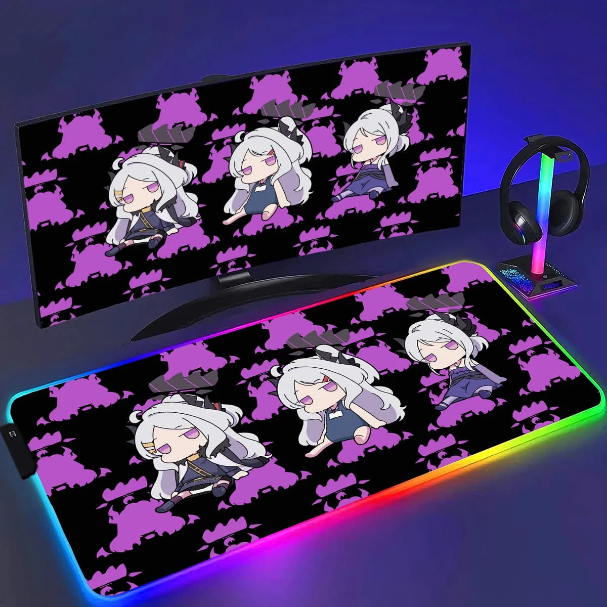 RGB HD Ryuuge Kisaki Blue Archive Gioco Mousepad Tastiera grande Tappetino da scrivania Tappetino per mouse da gioco LockEdge Tappetino per computer per PC E-Sports