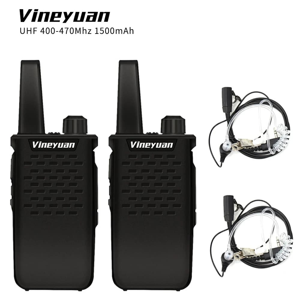 2PCS Vineyuan L'ultimo stile MiNi 16 Ricetrasmettitore FM professionale Super uscita Super penetrazione 3W 400-470MHz FM Walkie-Talkie