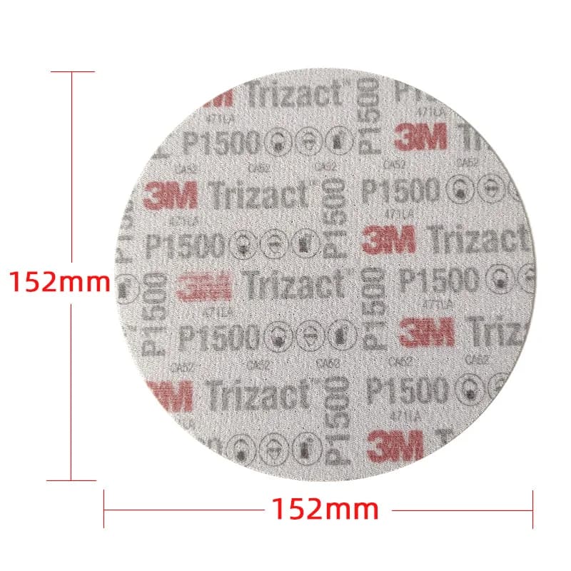 3M Trizact Clearcoat Disc 02088 floccaggio spugna carta vetrata 6 pollici retro autoadesivo 1500 grana carta abrasiva ad acqua secca