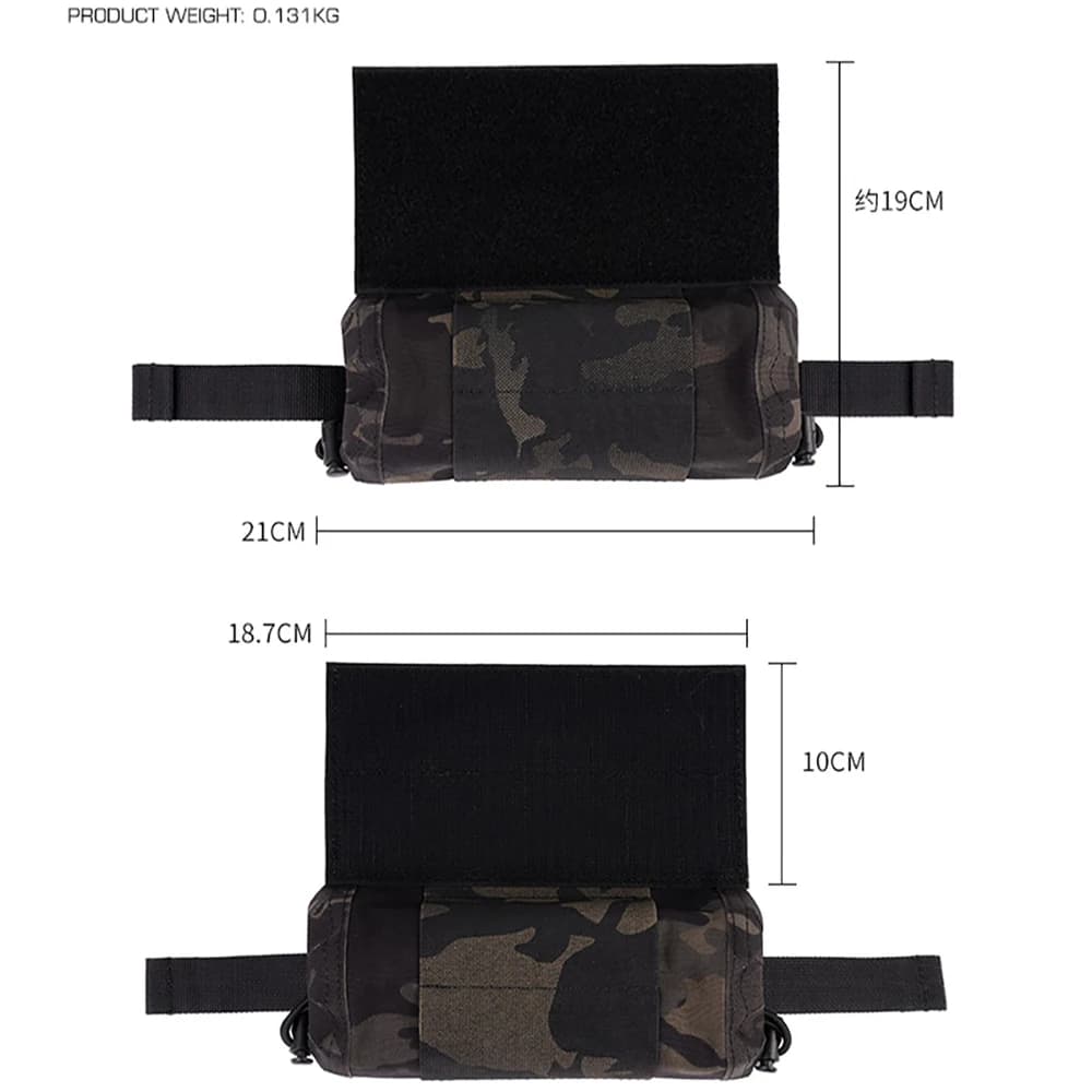 Tactical quick use of internal and external double-layer elastic fixed first aid kit