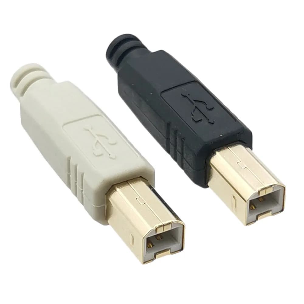 1pc USB Porta quadrata Spina dati stampante USB-B Maschio Porta stampante Componente Adattatore Kit spina connettore per cavo stampante