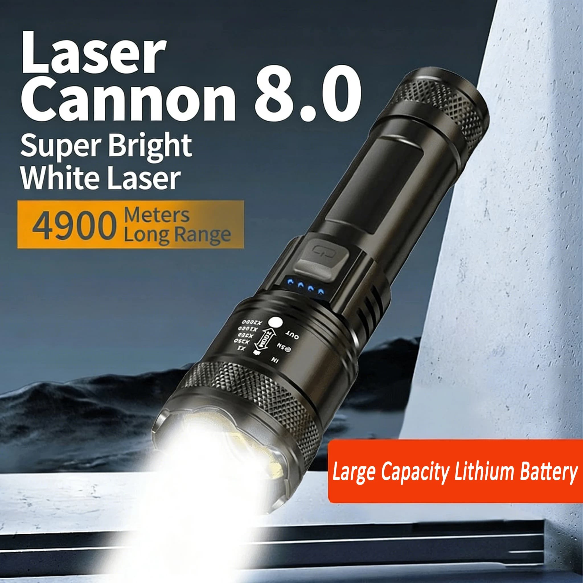 Powerful Flashlights Portable Rechargeable LED Camping Lamps Torch Light Waterproof Long Range Lanterns Self Defense