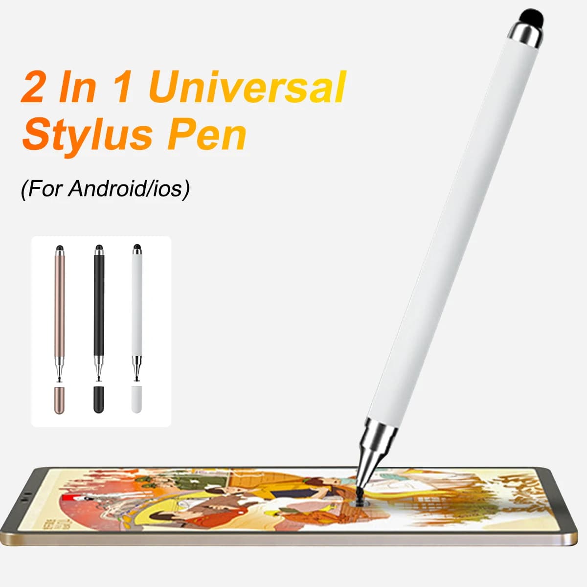 Penna stilo universale per Android iPhone iPad Tablet Touch Screen Disegno di precisione Penna per scrittura Punta capacitiva sostituibile
