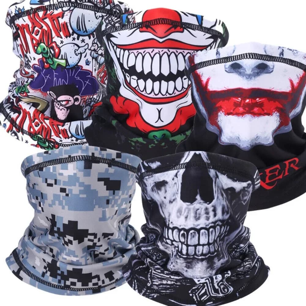 Teschio Bandana in pile Scaldacollo Sacrf Mezza maschera Ciclismo Sci Caccia Escursionismo Snowboard Bandana Uomo Donna Sciarpa invernale