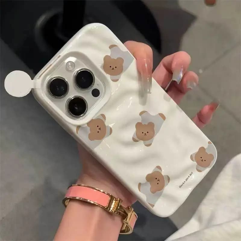 Phone Case for iPhone 11 12 13 14 15 16 17 Pro Max Plus Air INS Korea Cute Multiple Little Bears Soft Shock Silicone Case