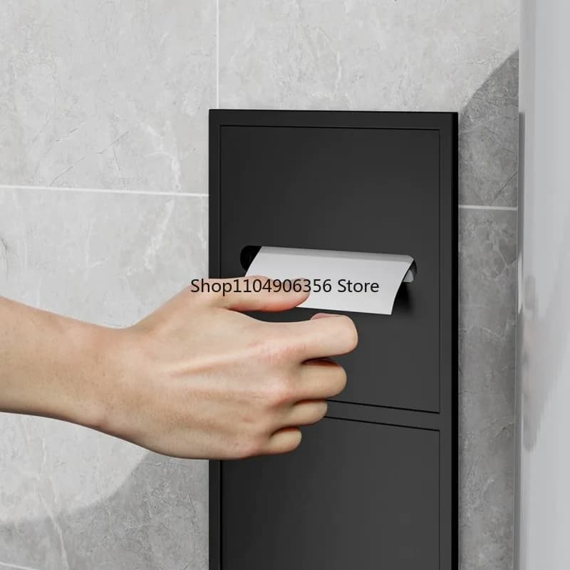Nicchia da Bagno in Acciaio Inox, Nicchia Incassata per WC, Accessori Multicolore da Parete, Senza Scopino per WC