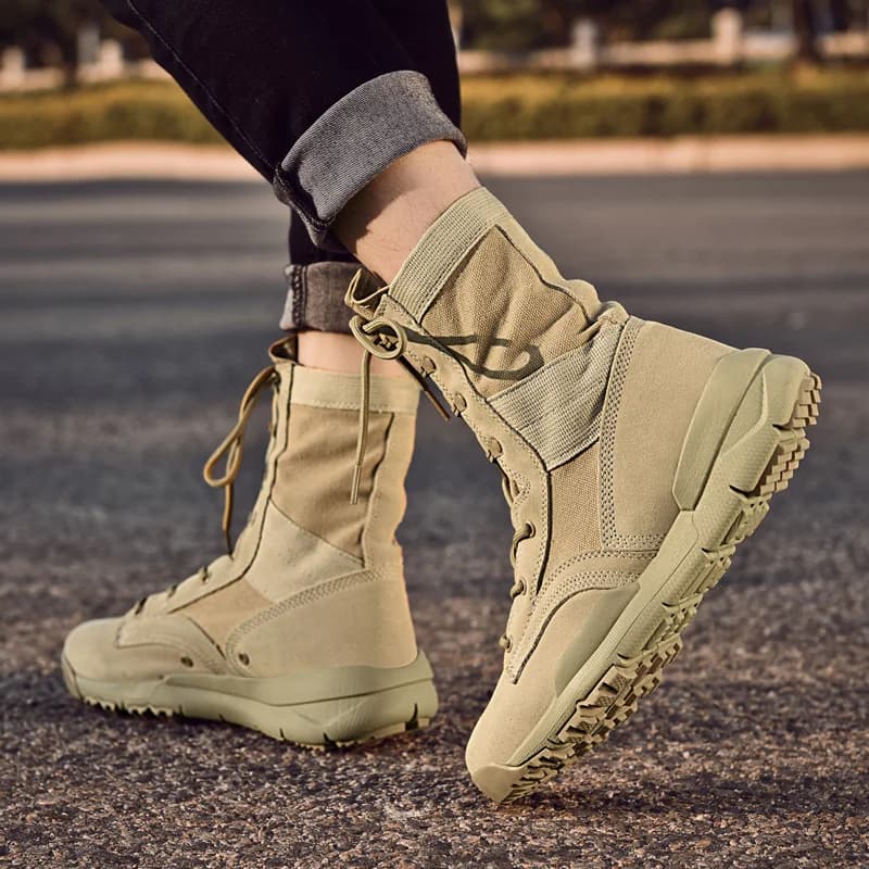 Scarpe da trekking invernali 2026 per uomo e donna, stivali outdoor color kaki, scarpe da campeggio antiscivolo per coppie, stivali da caccia unisex resistenti all'usura