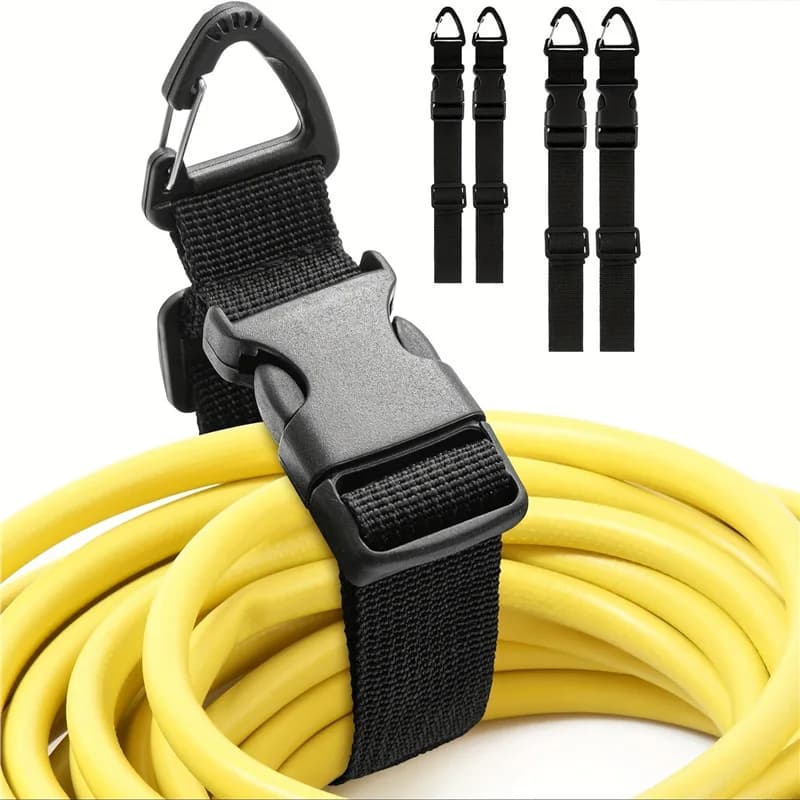 Cinghia Regolabile per Organizzazione Cavi da 45CM, Multifunzionale con Fibbia Triangolare, Organizzatore per Cavi di Prolunga Resistente per Officina e Garage