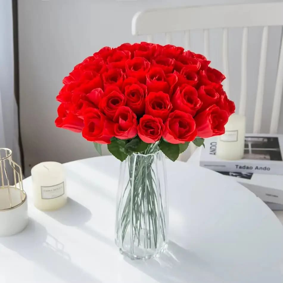 Fiori Artificiali, Rose di Seta, Bouquet da Sposa, Vaso, Decorazione per Casa e Tavolo, Ghirlanda da Giardino per Matrimoni, Piante Finte