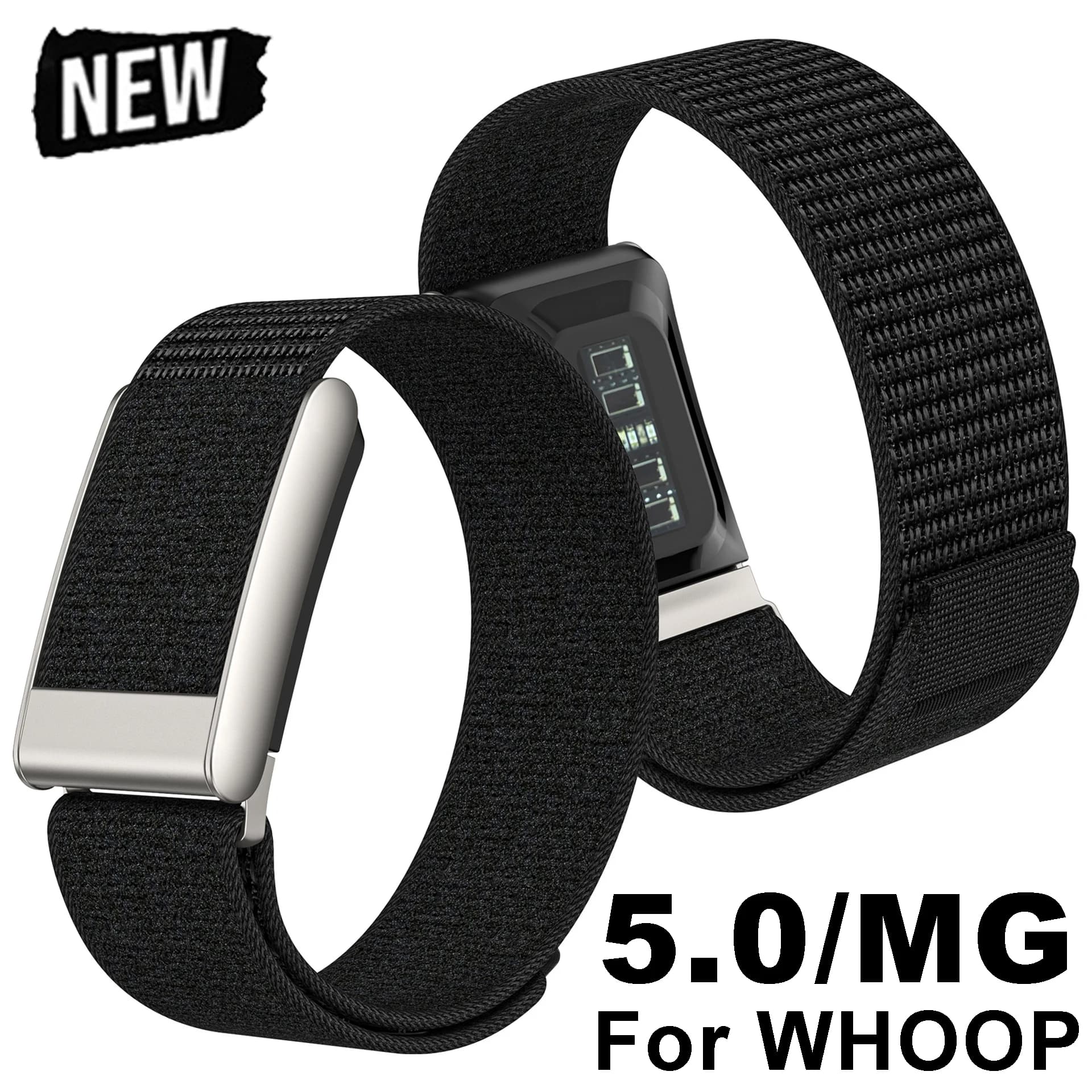 Cinturino Fitness in Nylon Morbido e Traspirante, Cinturino di Ricambio Regolabile Protettivo per Tracker Whoop 5.0 Life MG/One Peak Donna Uomo