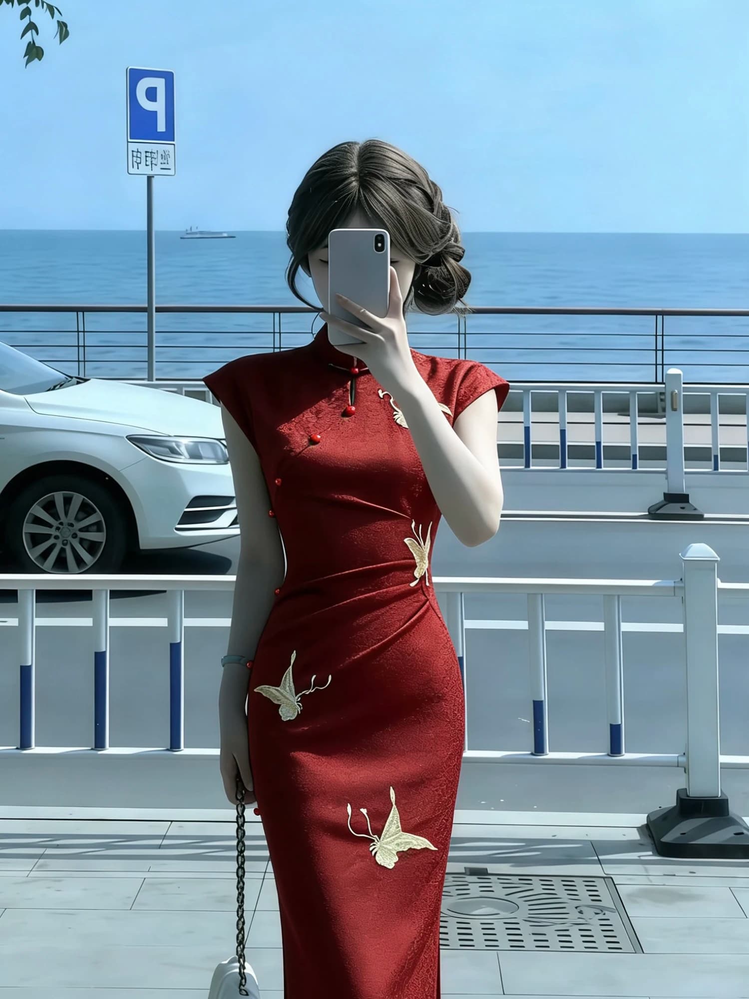 Abito da Sposa Rosso, Vestito Estivo da Donna in Stile Cinese, Abito per Cerimonia di Fidanzamento, Gonna Lunga Traspirante