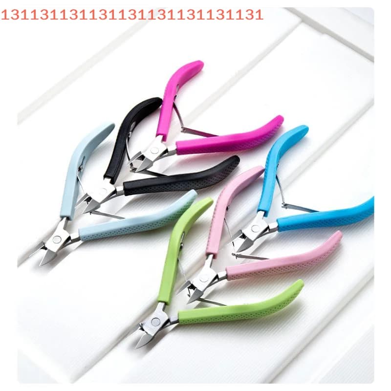 Tagliaunghie Manico in silicone Forbici per cuticole per unghie Rimozione manicure Tronchesi per pelle morta Tagliacuticole in acciaio inossidabile