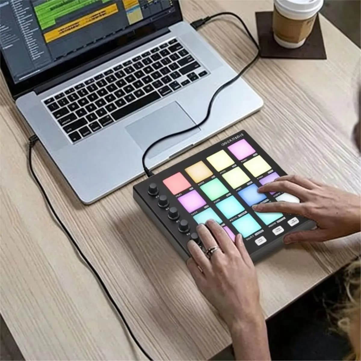 【CYBER MONDAY】PAD16 Controller Keyboard DJ Music Audio Studio Electronic Drums Pad for Musical Instruments Beat Production
