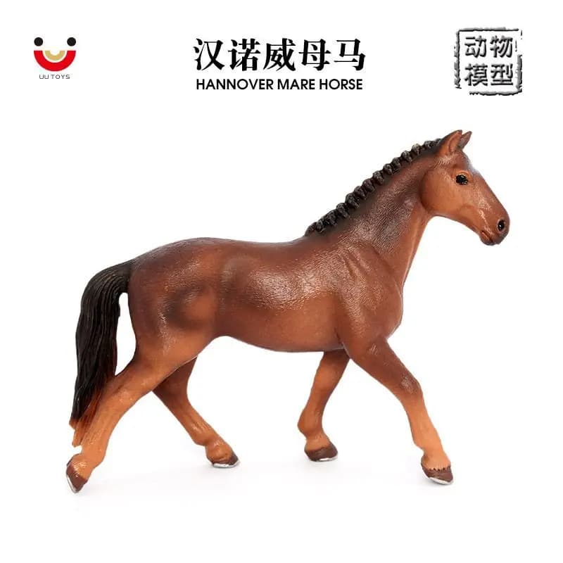Cross-Border Realistic Solid Wild Animal Horse Model Hanoverian Horse Early Childhood Education Cognitive Toys Display Gifts
