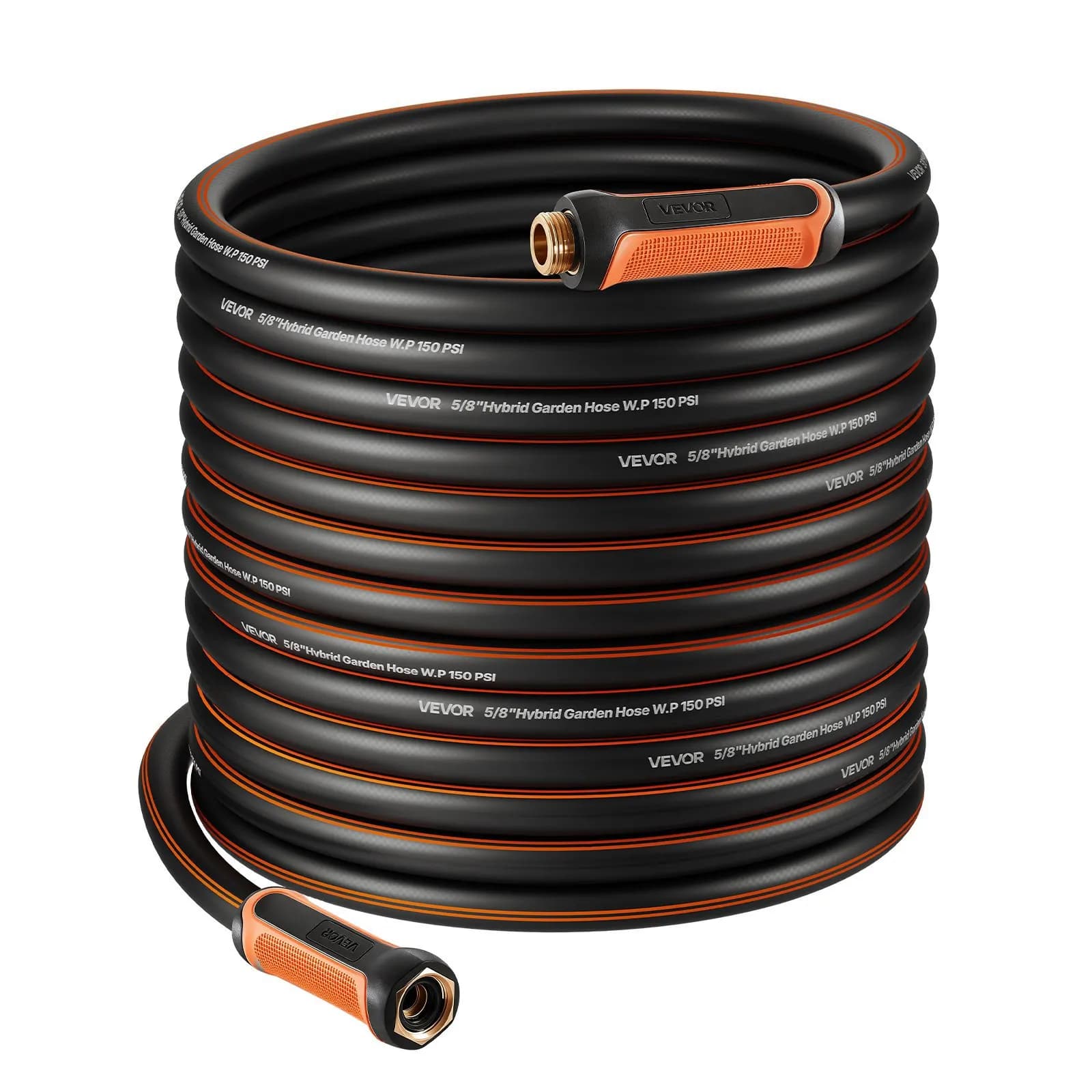 Tubo da Giardino, 30 Metri 5/8" Resistente a 4 Strati in Gomma, Pressione di Lavoro 150 PSI e Pressione di Rottura 600 PSI, Flessibile e Anti-piega per Esterni