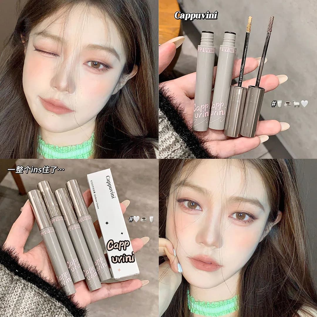 Mascara per Sopracciglia in Tubetto Grigio, Anti-sbavature, Finitura Naturale, Impermeabile, Essenziale ed Economico per Studentesse