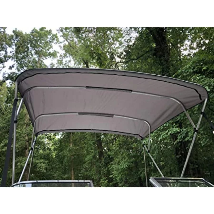 Telo di Ricambio per Tendalino Bimini con Copertura Protettiva Grigio, 3,05 m Lunghezza x 2,59 m Larghezza, 16 once, 4 Archi, Compatibile con Larghezza 97-103