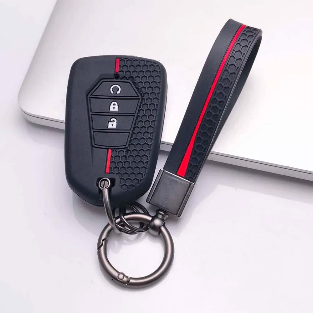 for ISUZU Dmax D-max Mux 2021 2022+ D-max MU-X 3.0 Mux 3 Buttons Silicone Car Key Cover Remote Control Fobs Accessories Box