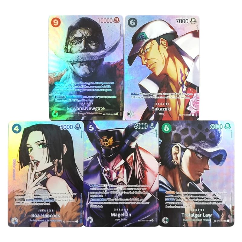 FAI DA TE OPCG UN PEZZO CARD Edward Newgate Sakazuki Magellan Law Op02-004 Op02-099 Op01-078 Op02-085 Collezione Inglese Anime Carte