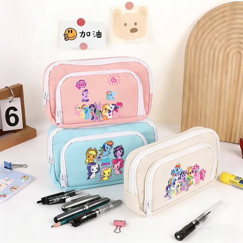 Astuccio per matite My Little Pony, astuccio per penne con cartoni animati Kawaii, astuccio per ragazze, astuccio per studenti, per il ritorno a scuola, articoli di cancelleria, regalo