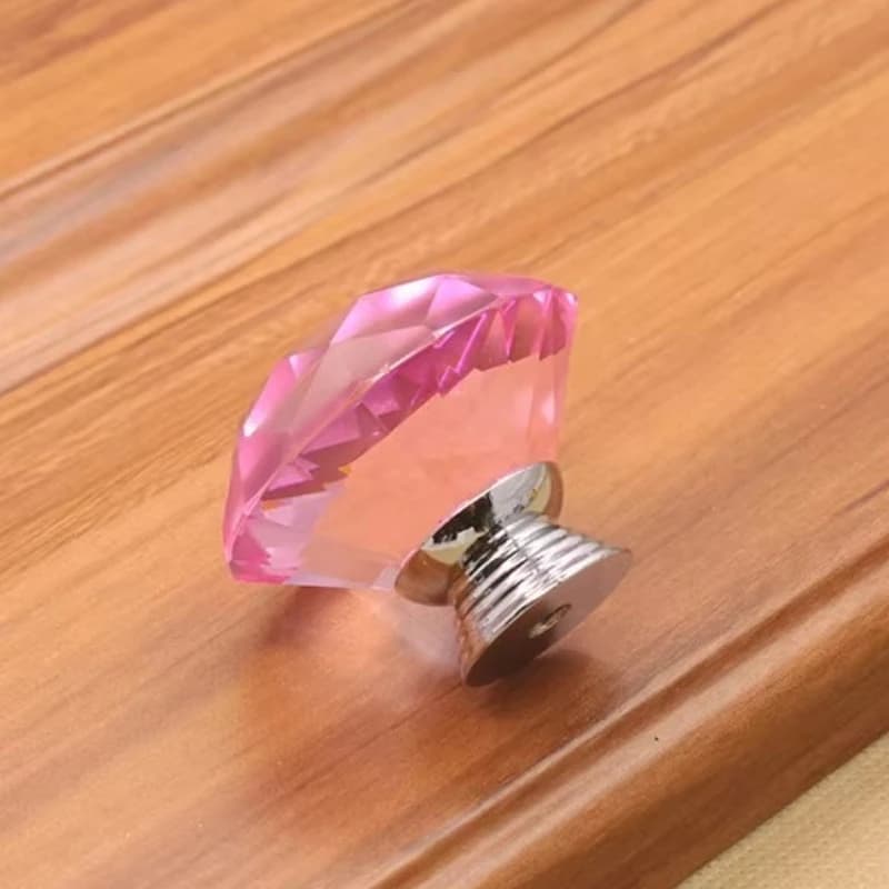 Manopole in vetro cristallo da 30 mm Design a forma di diamante Maniglie per armadi Manopole per cassetti Maniglie per armadi da cucina Maniglia per mobili Hardware